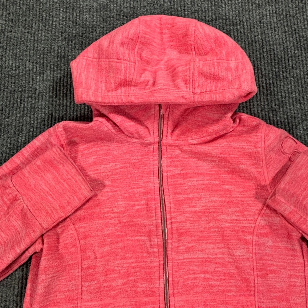 Calvin Klein Performance Hoodie Women Small Pink Full Zip Fleece 0514